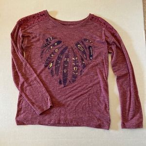 Long sleeve purple shirt